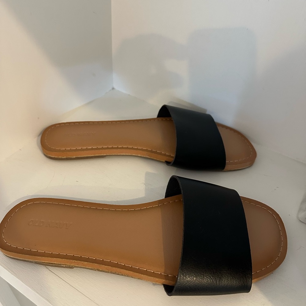 Old Navy Women's Black Slide Sandals